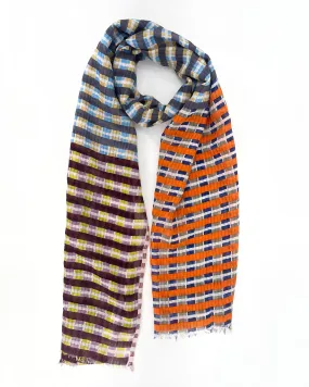 Orange Plaid Scarf