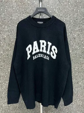 Paris Logo Black Sweater