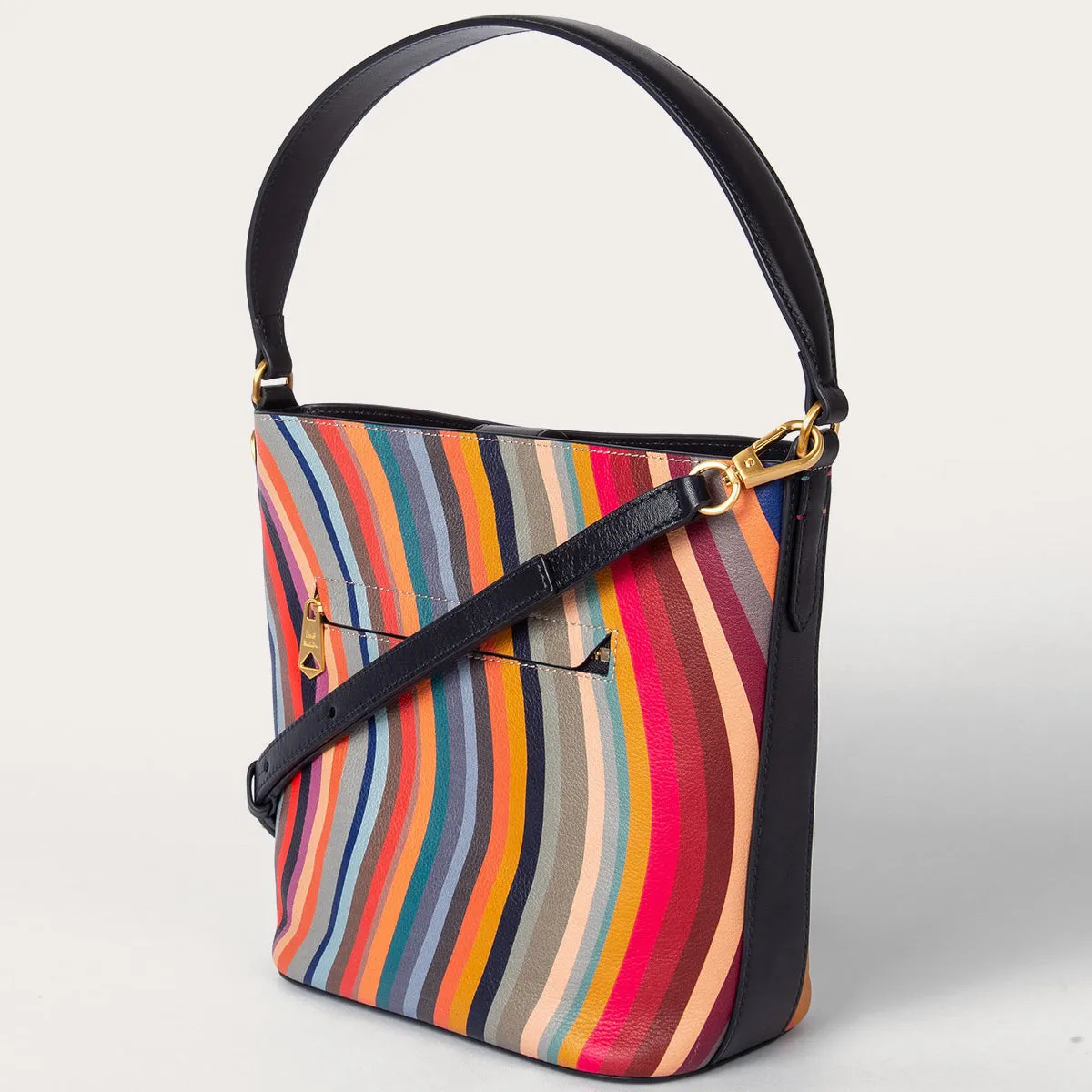 Paul Smith Swirl Print Leather Bucket Bag for Women