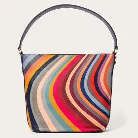 Paul Smith Swirl Print Leather Bucket Bag for Women