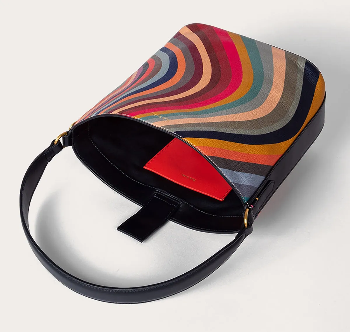 Paul Smith Swirl Print Leather Bucket Bag for Women