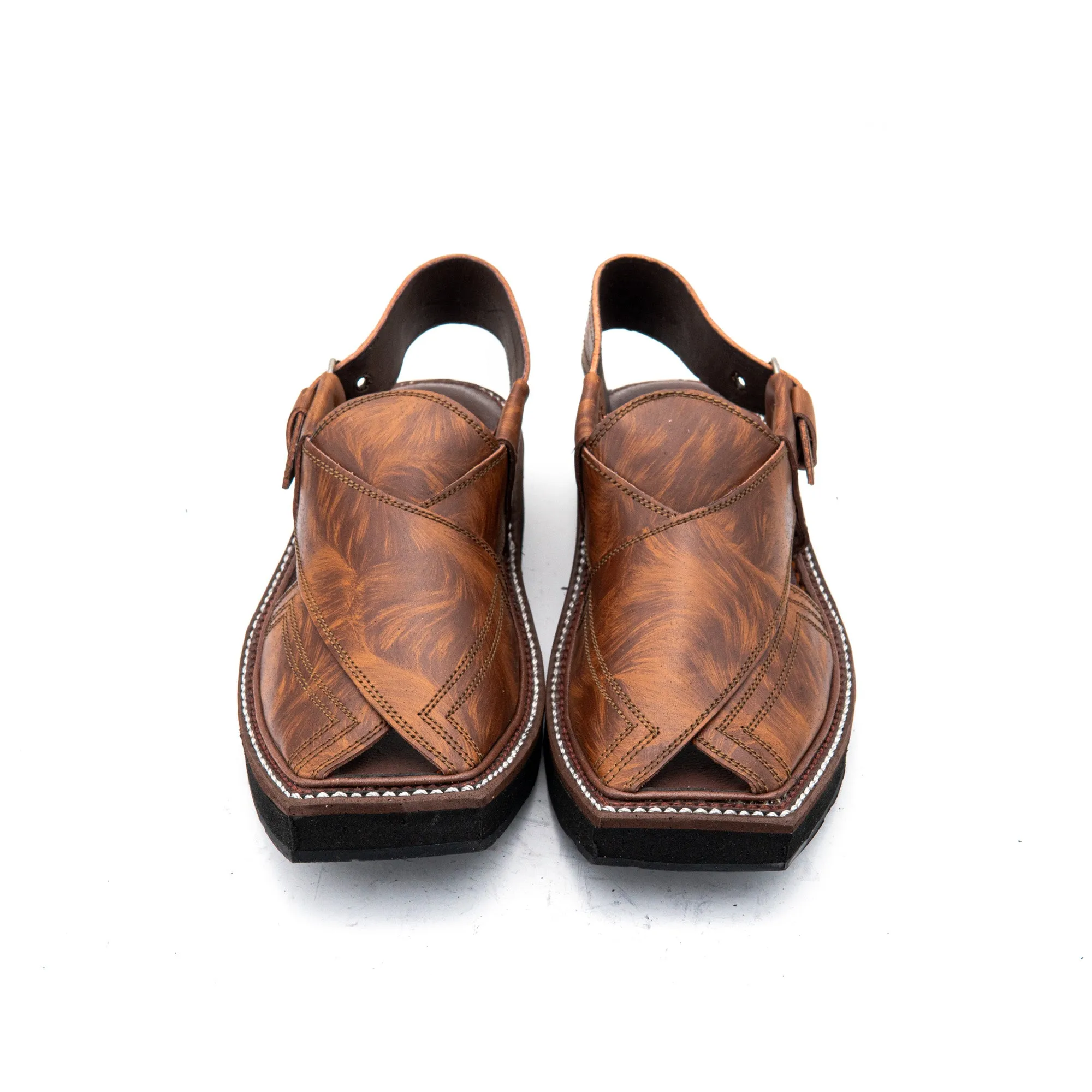 Peshawari Chappal Made of Pure Leather - Kaptaan Design H24