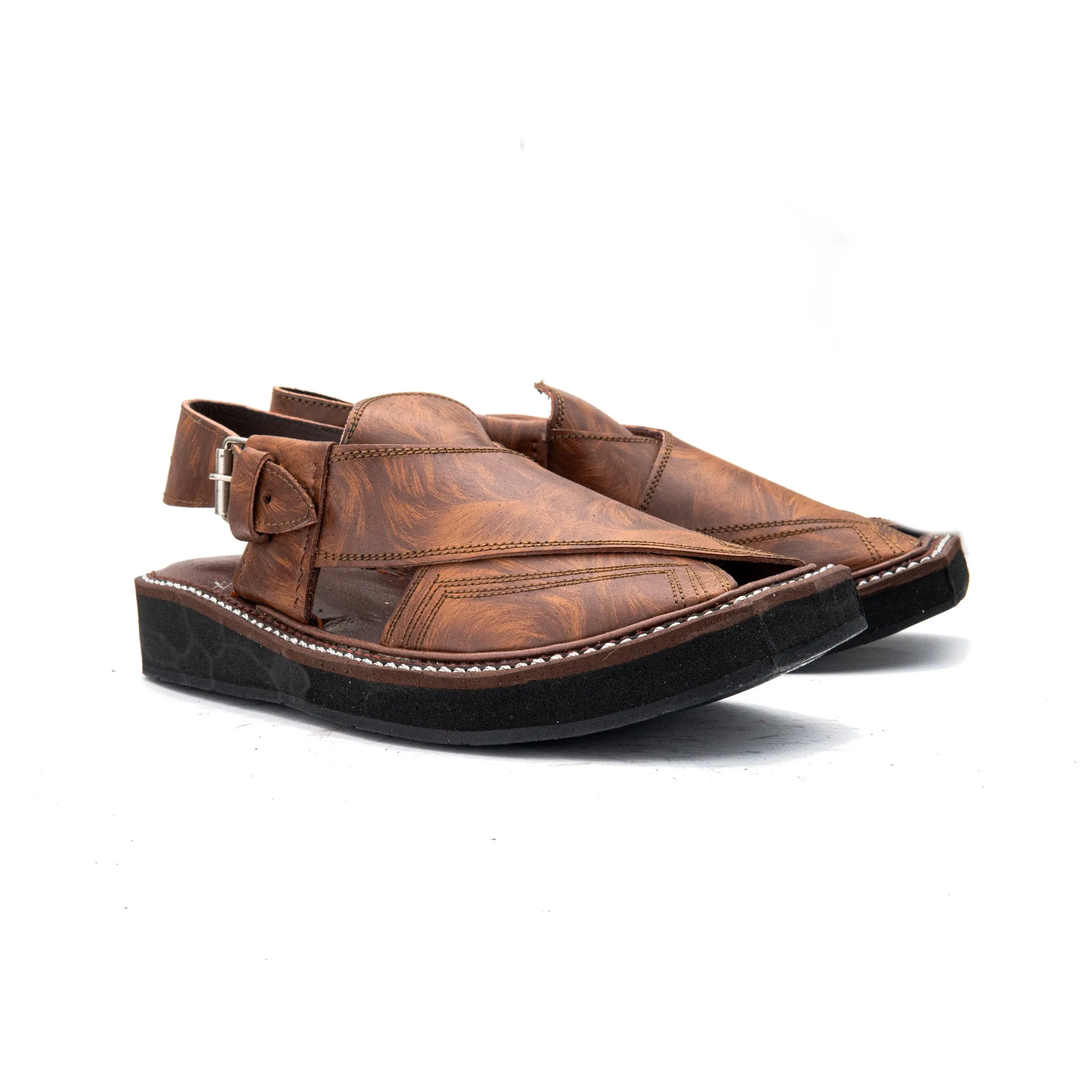 Peshawari Chappal Made of Pure Leather - Kaptaan Design H24