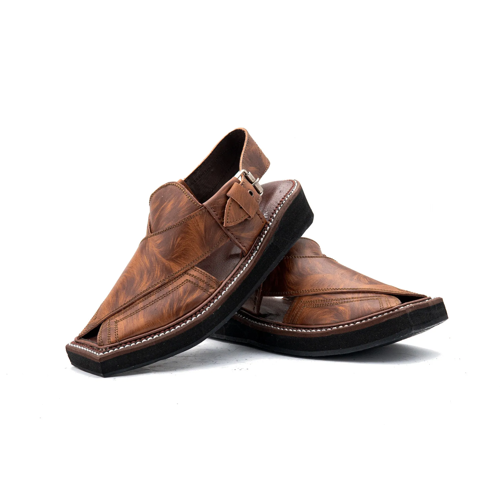 Peshawari Chappal Made of Pure Leather - Kaptaan Design H24