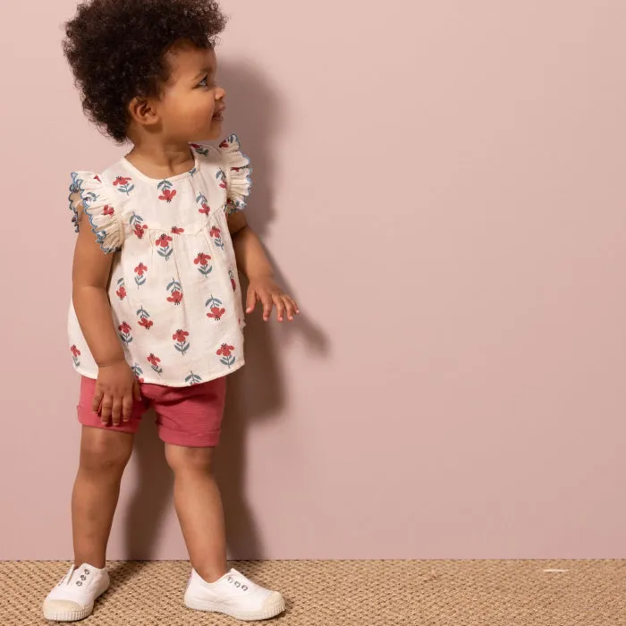 Petit Bateau Papi Pink Baby Shorts