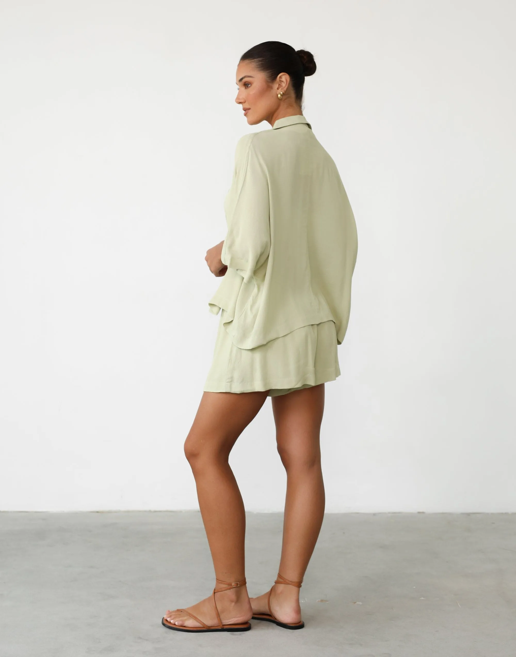 Pistachio Divya Shorts