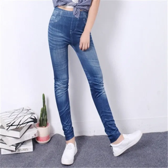 Plus Size Ankle Leggings Mid Denim Thin Legging - 10 Colors High Quality