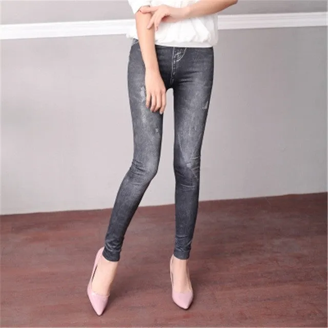 Plus Size Ankle Leggings Mid Denim Thin Legging - 10 Colors High Quality