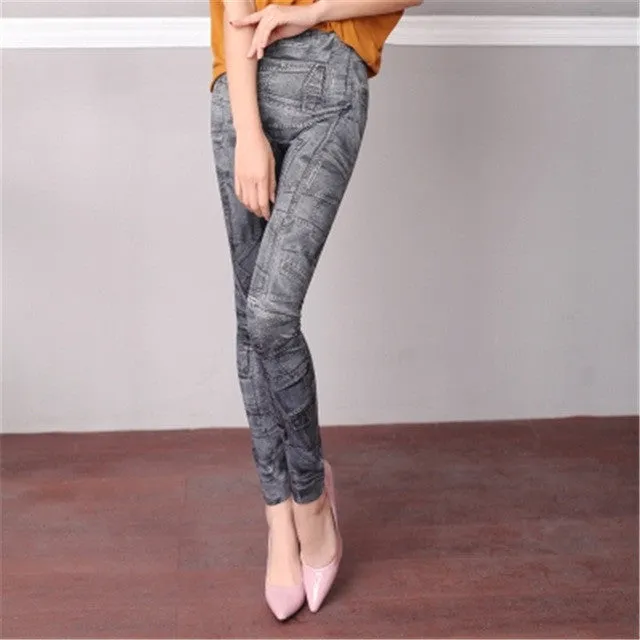 Plus Size Ankle Leggings Mid Denim Thin Legging - 10 Colors High Quality