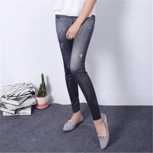 Plus Size Ankle Leggings Mid Denim Thin Legging - 10 Colors High Quality