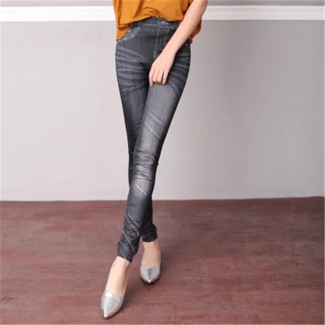 Plus Size Ankle Leggings Mid Denim Thin Legging - 10 Colors High Quality