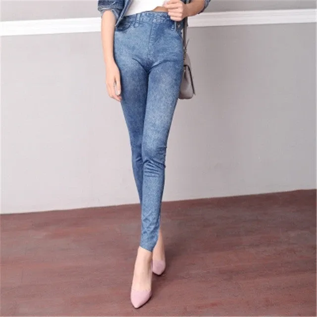 Plus Size Ankle Leggings Mid Denim Thin Legging - 10 Colors High Quality