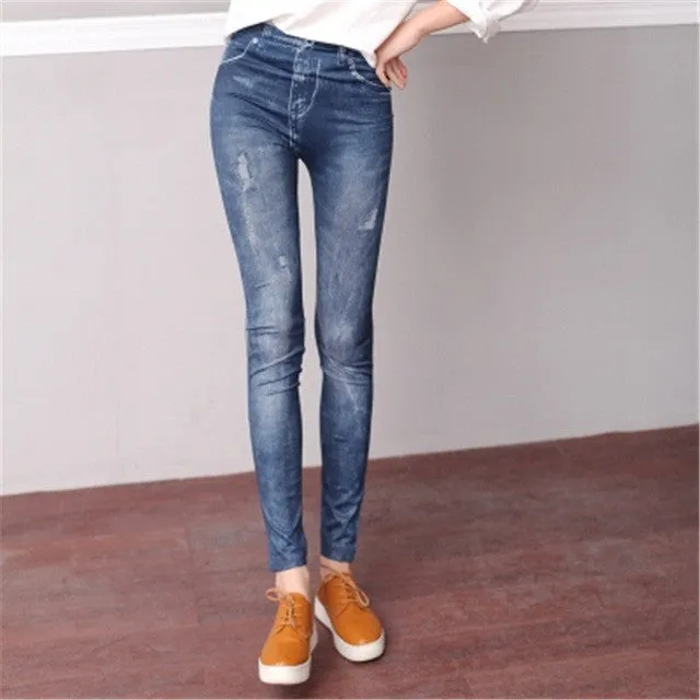 Plus Size Ankle Leggings Mid Denim Thin Legging - 10 Colors High Quality