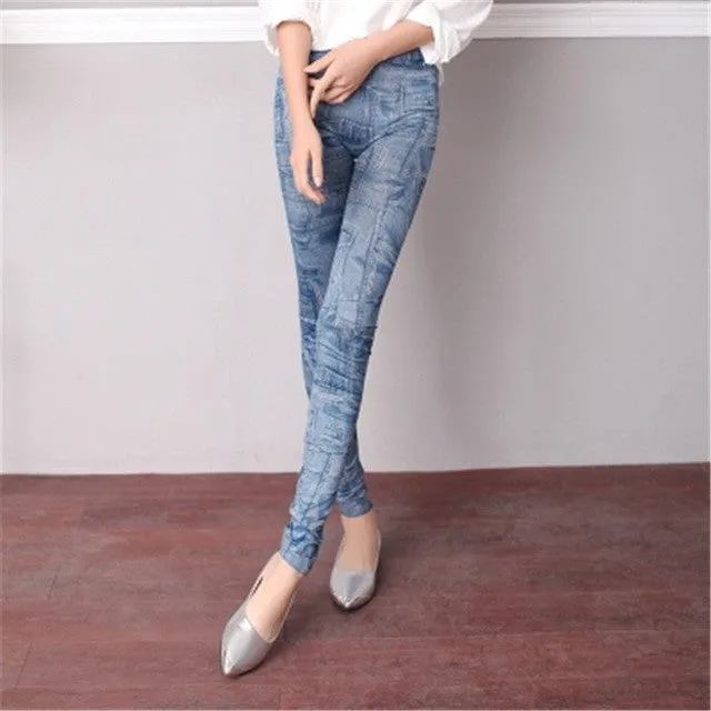 Plus Size Ankle Leggings Mid Denim Thin Legging - 10 Colors High Quality