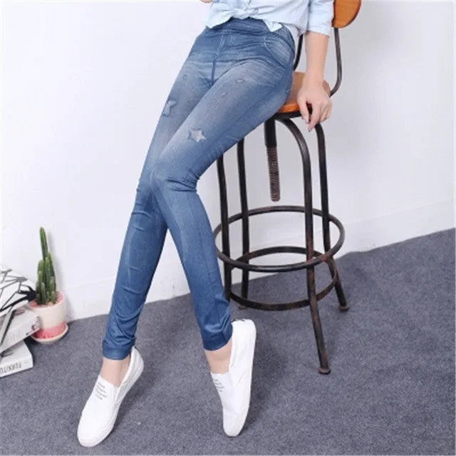 Plus Size Ankle Leggings Mid Denim Thin Legging - 10 Colors High Quality