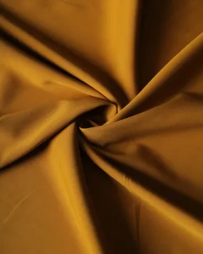 Polyester Crepe Fabric in Plain Mustard Color