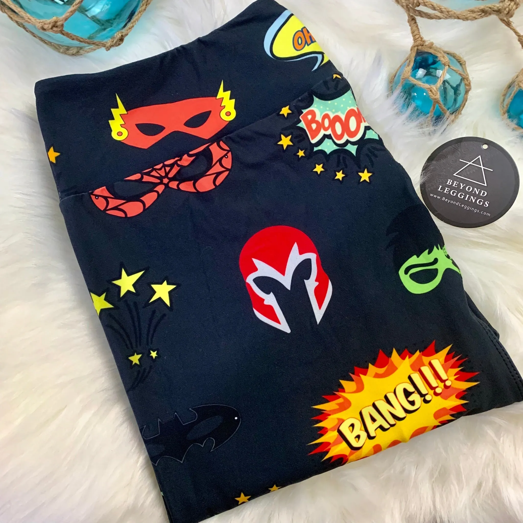 Superhero Comic Book Soft Leggings - POW!