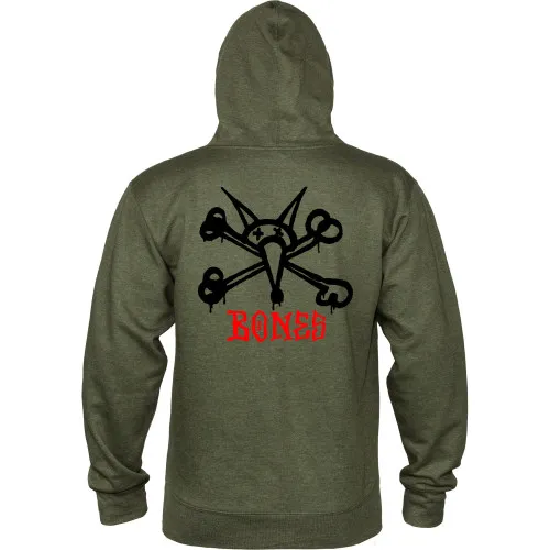 Powell Peralta Skate Hoodie Rat Bones Army Heather.