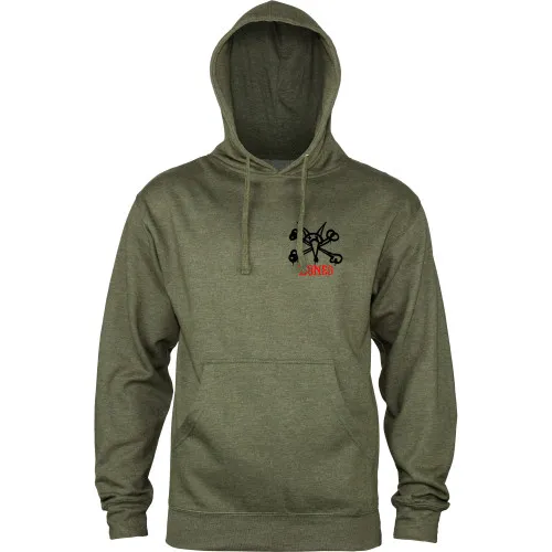 Powell Peralta Skate Hoodie Rat Bones Army Heather.