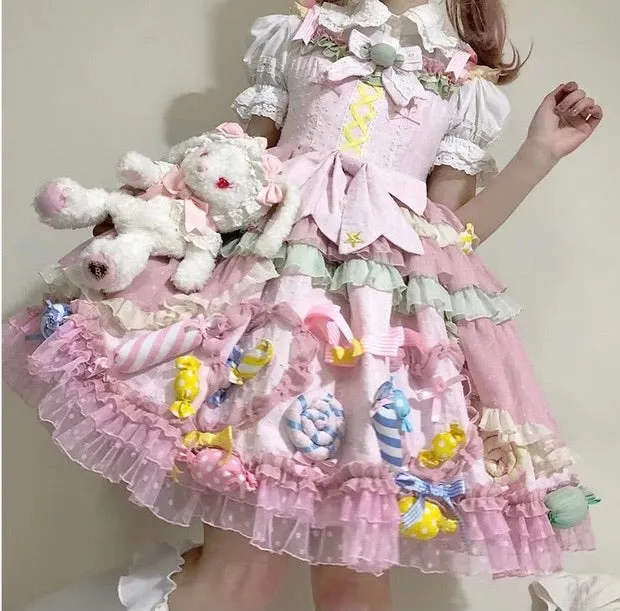 Candy Party Sweet Lolita Fashion Dress Shirt Full Set Pre-order