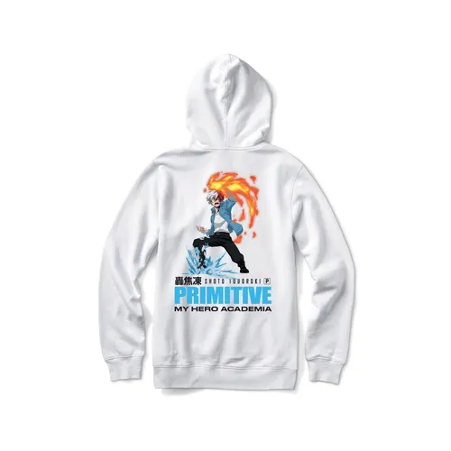 Primitive Skateboards My Hero Academia Flashfreeze Heatwave Hoodie White