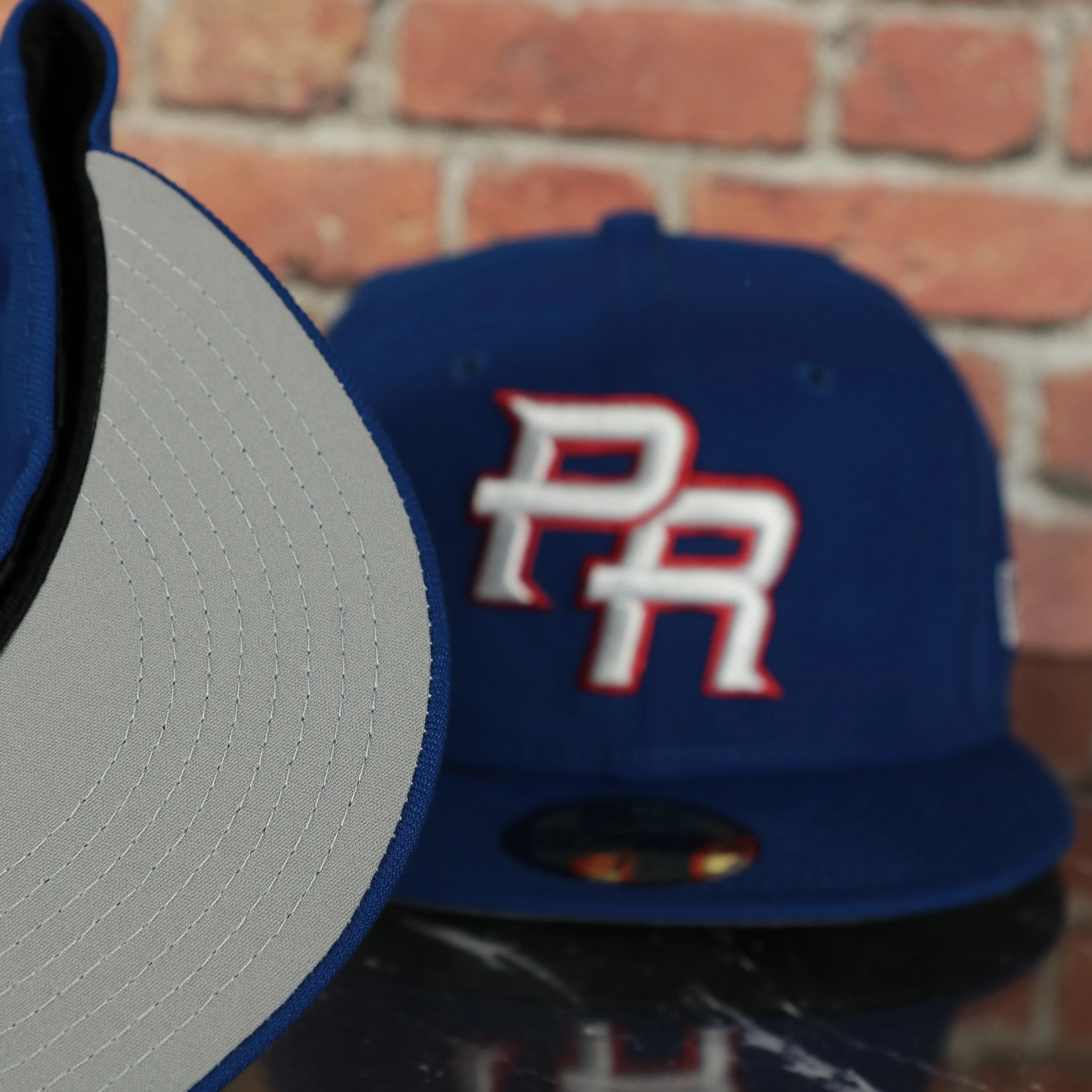 Puerto Rico 2023 World Baseball Classic Grey Blue 59Fifty Fitted Cap