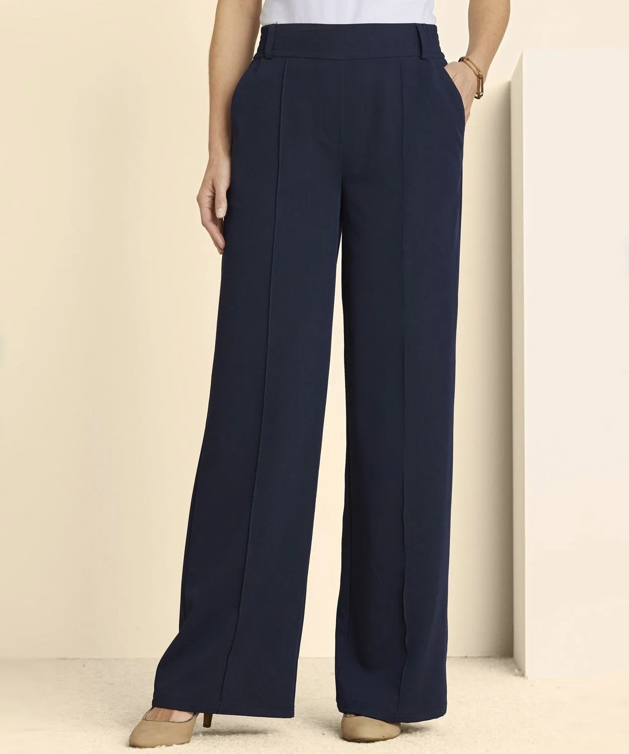 Pull-on Wide-leg Pants