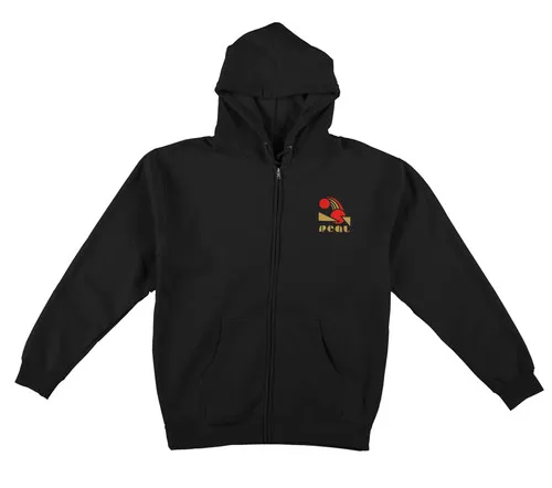 Real Skateboards Hoodie Fowls Zip Black