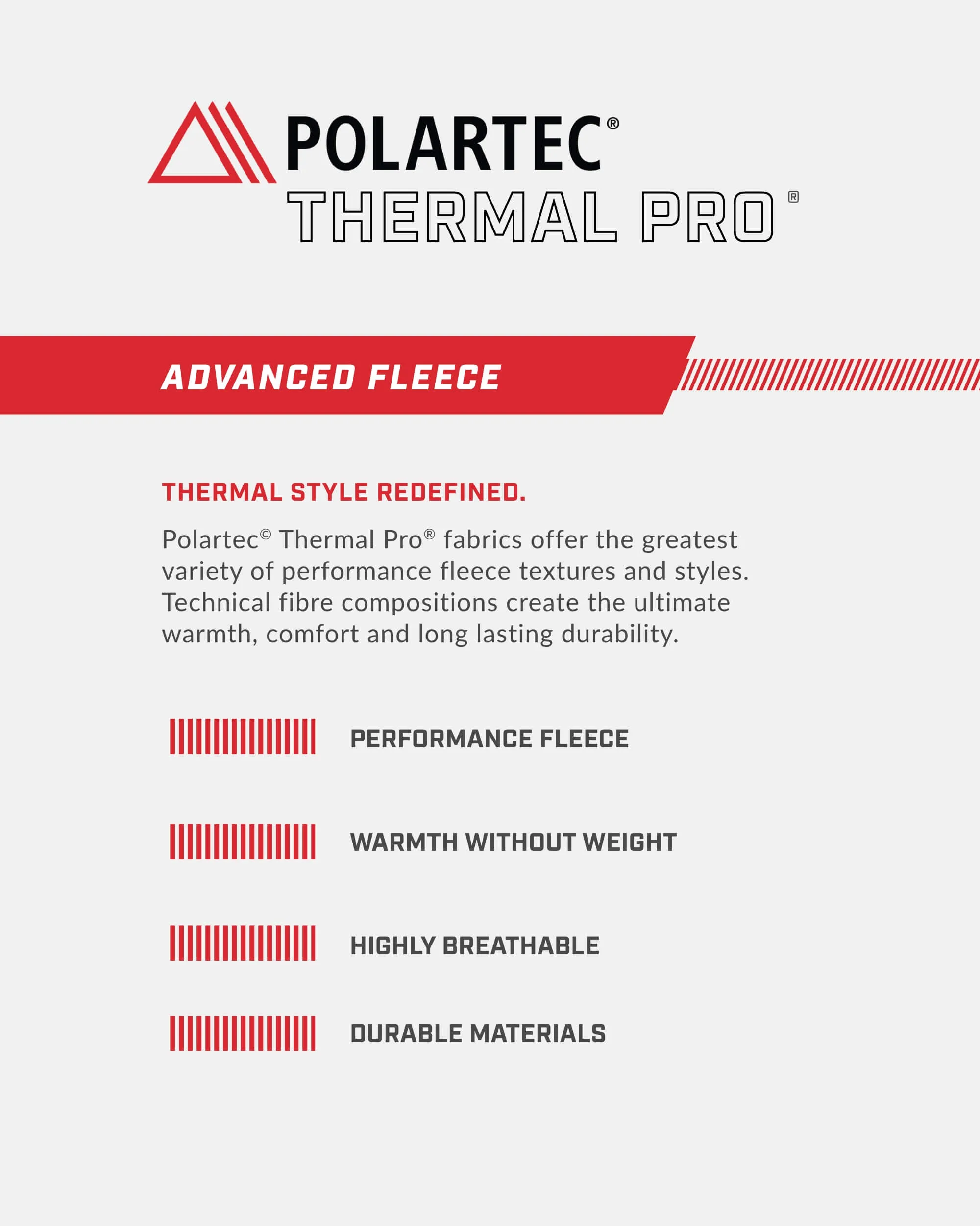 Recycled Polartec Fleece for Men - Birch Marl