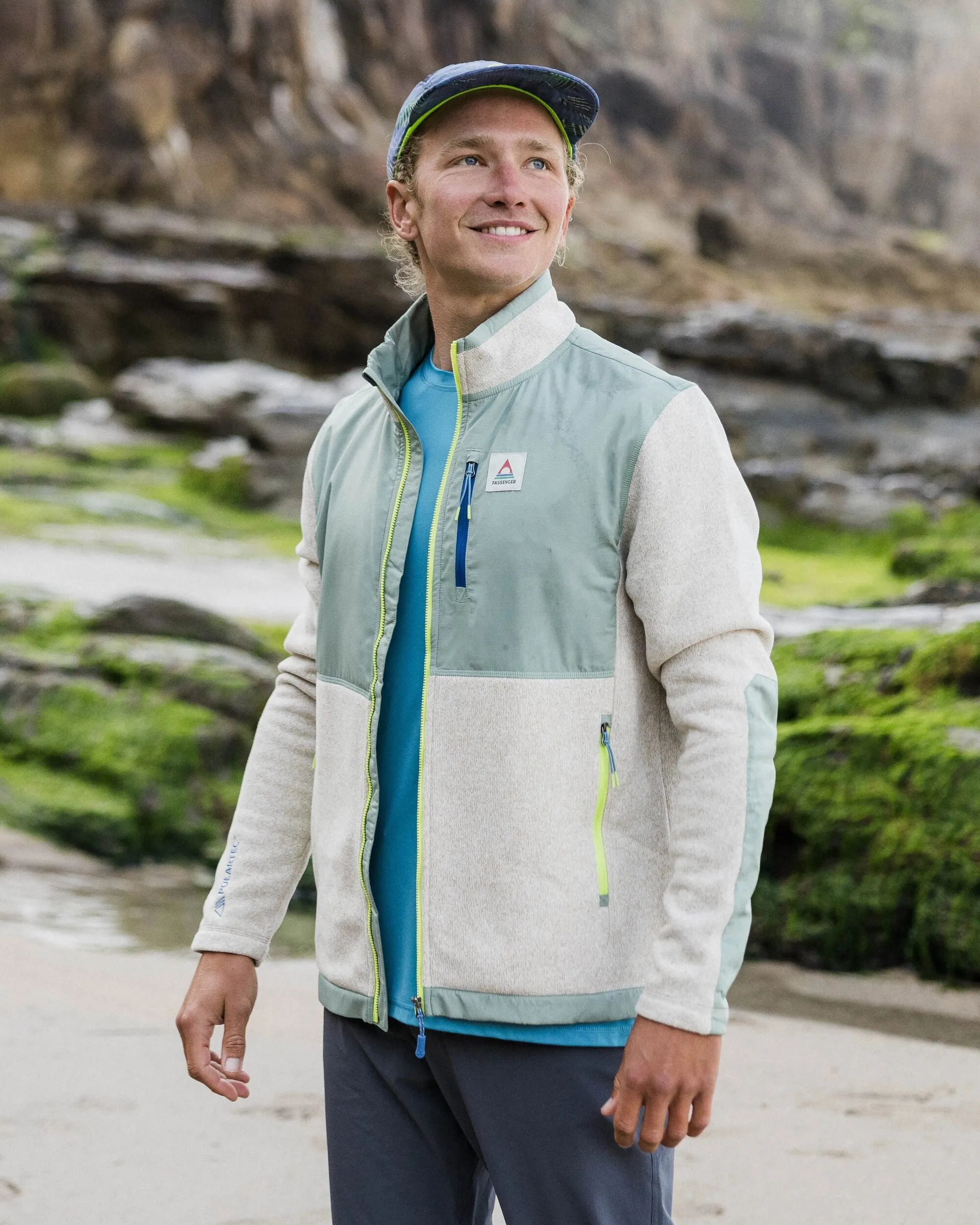 Recycled Polartec Fleece for Men - Birch Marl