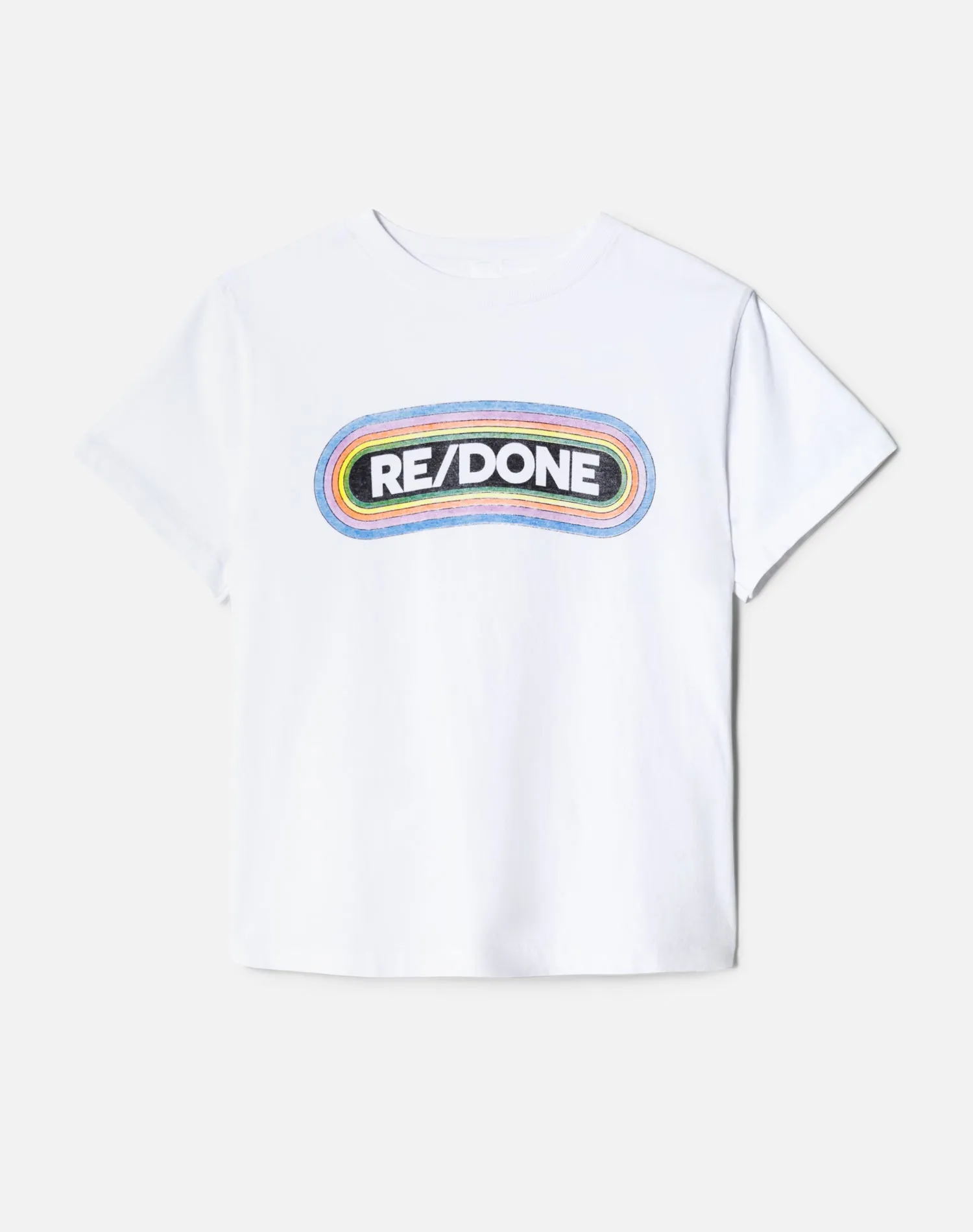 RE/DONE Rainbow T-Shirt - White