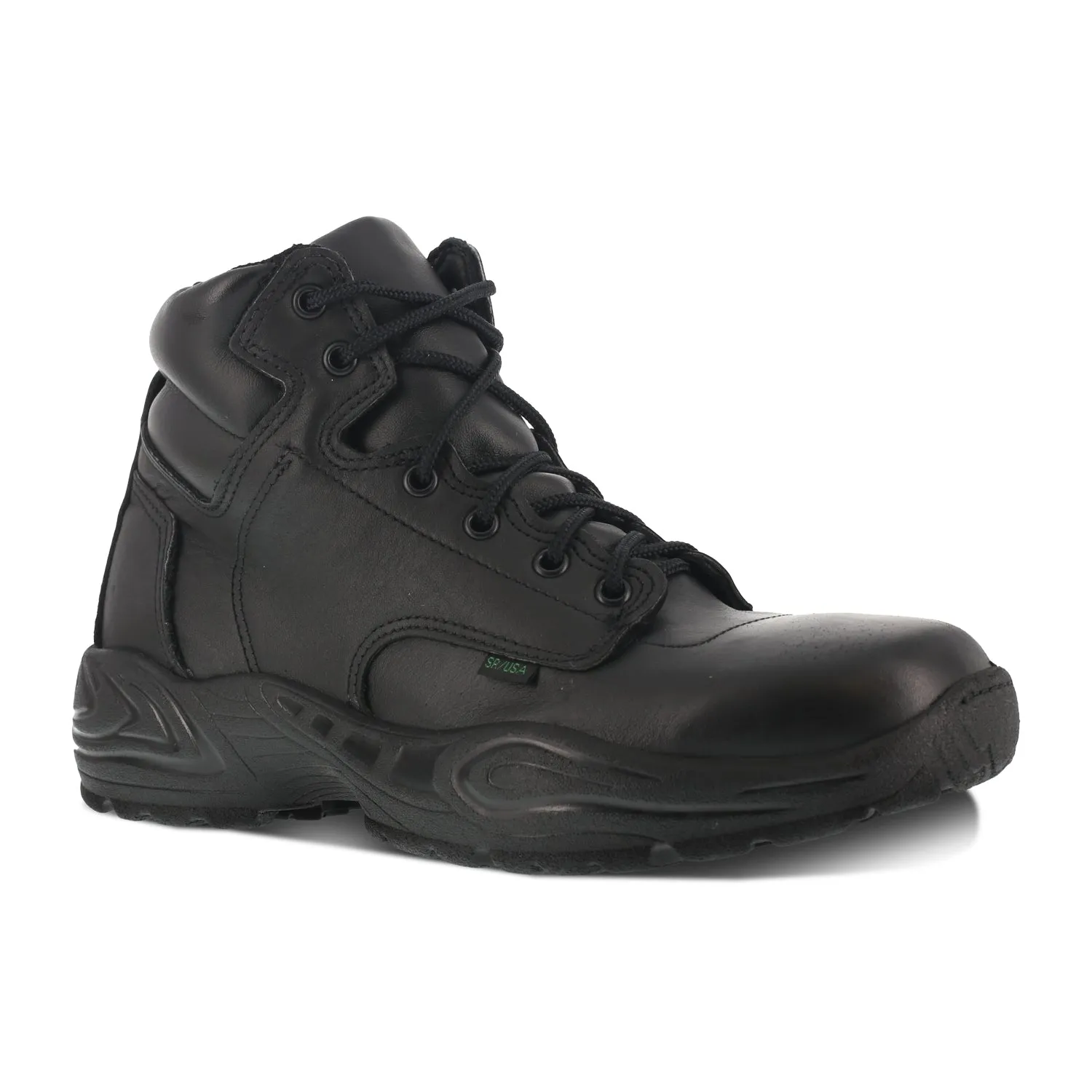 Reebok Black Leather Work Boots Postal Express GTX 6in Men's.