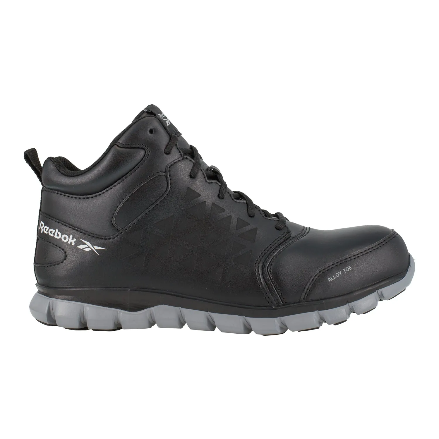 Reebok Women's Black Leather Work Boots Sublite Athletic Mid Cut AT - Best Buy