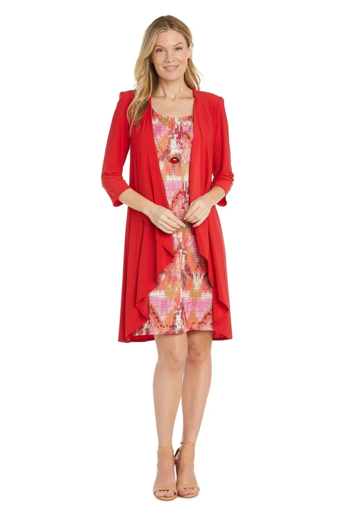 R&M Richards Petite Patterned Jacket Dress - Style 1204P