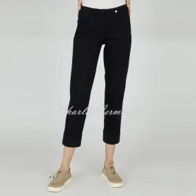 Robell Bella Cropped Jean Black Denim 51628-5448-90