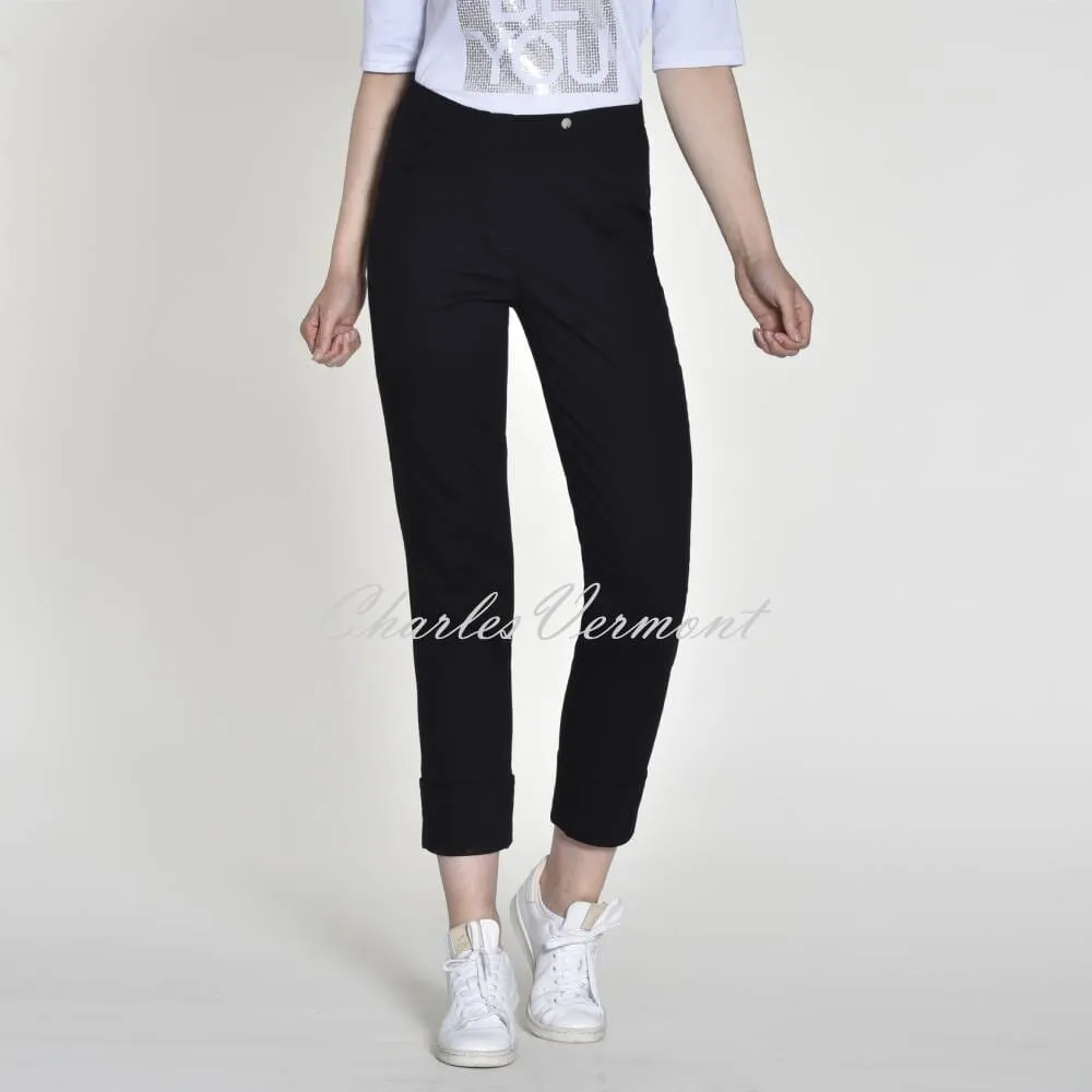 Robell Bella Cropped Jean Black Denim 51628-5448-90