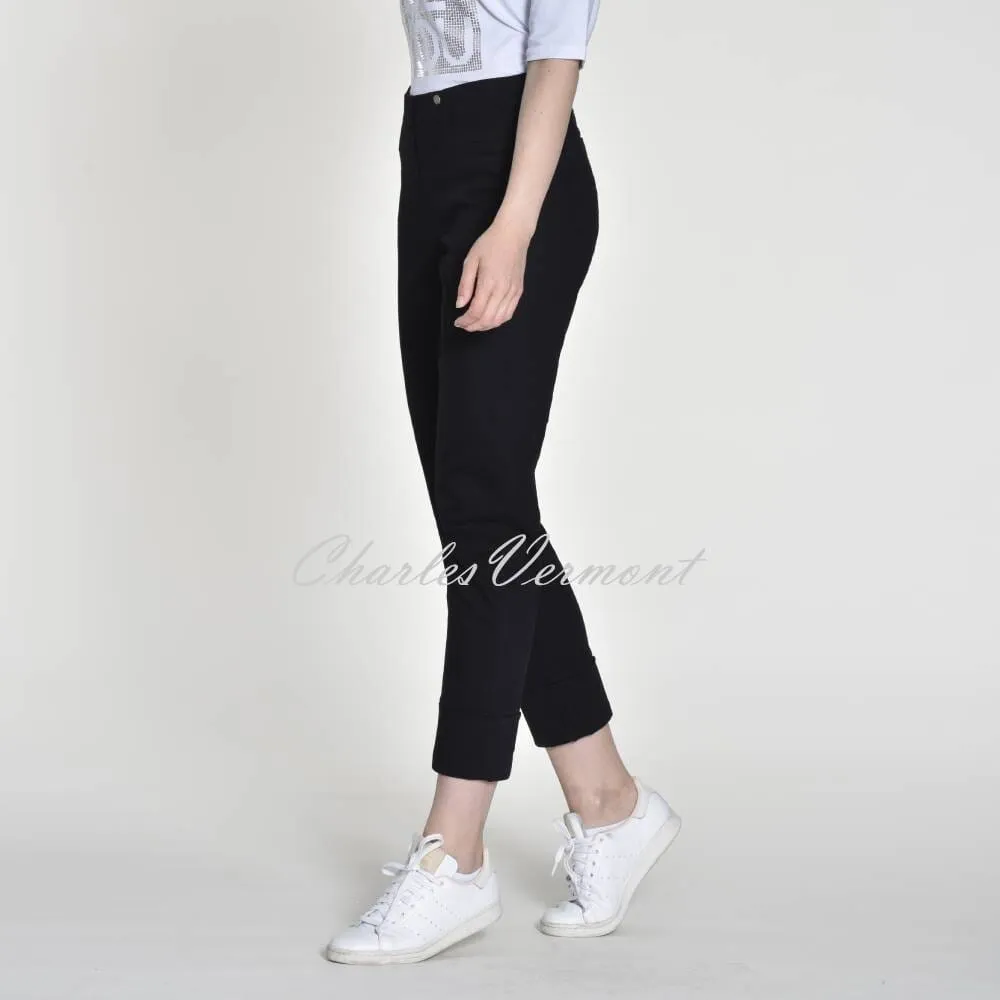 Robell Bella Cropped Jean Black Denim 51628-5448-90