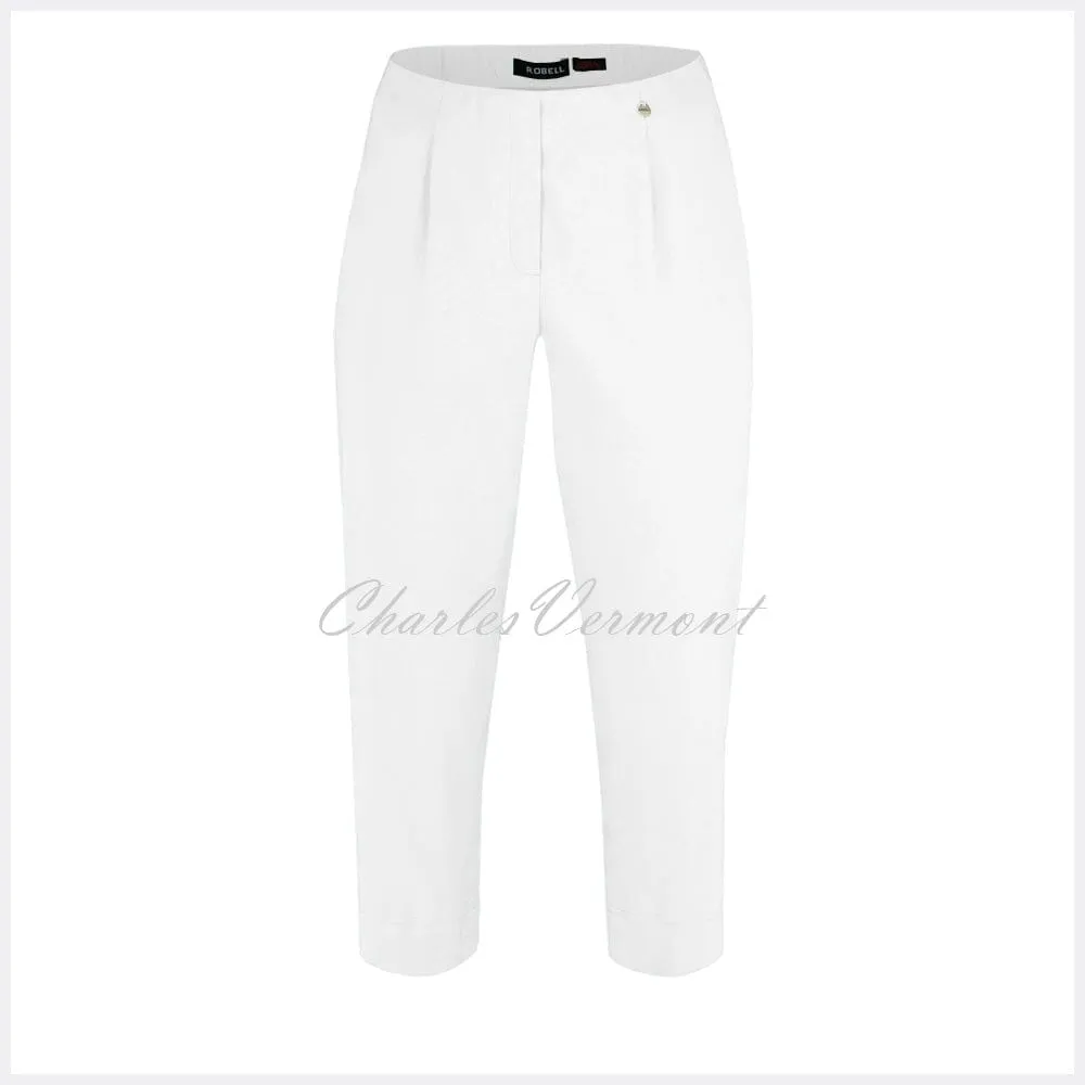 Robell Marie 07 Capri Trouser in White - Style 51576-5499-10.