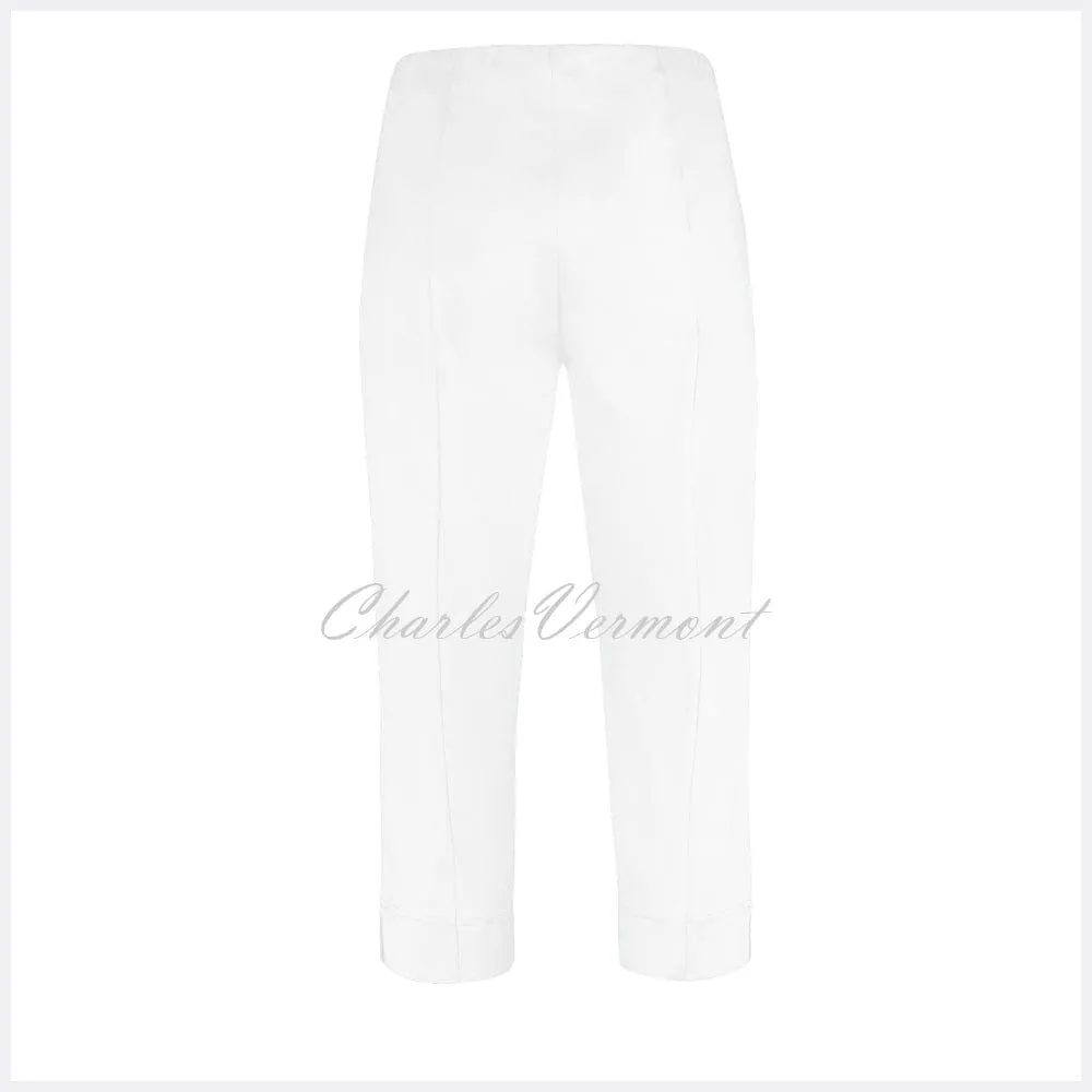 Robell Marie 07 Capri Trouser in White - Style 51576-5499-10.