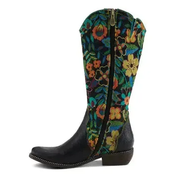 RodeoQueen Boots - Black Multi Leather Combination