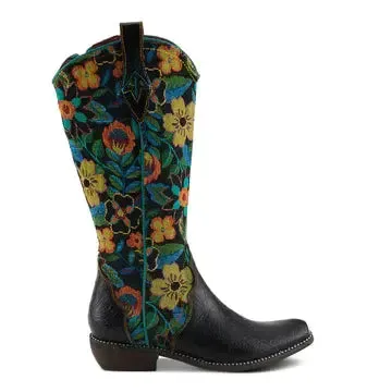 RodeoQueen Boots - Black Multi Leather Combination