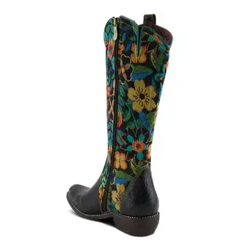 RodeoQueen Boots - Black Multi Leather Combination