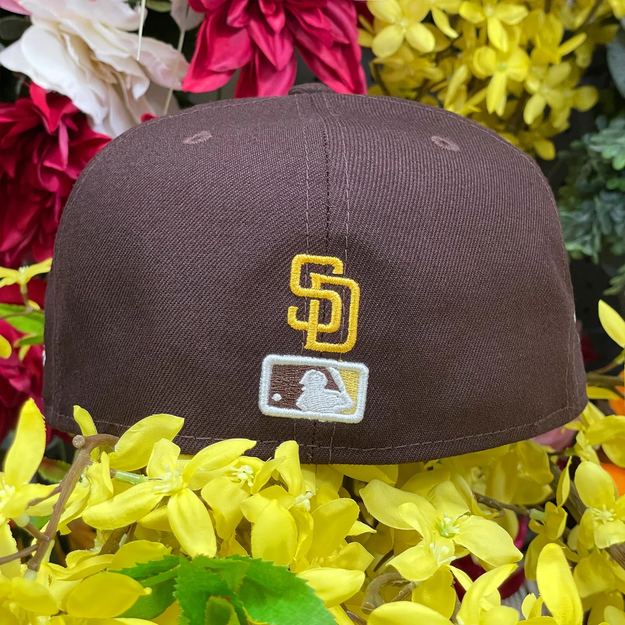 San Diego Padres Side Patch Bloom Walnut Fitted Cap | Padres Floral 5950