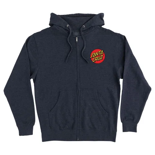 Santa Cruz Classic Dot Zip Hoody Navy Heather - Shop Now