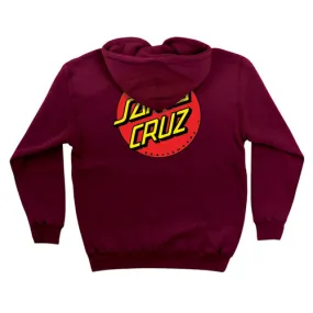 Santa Cruz Skateboards Classic Dot Zip Hoody - Maroon