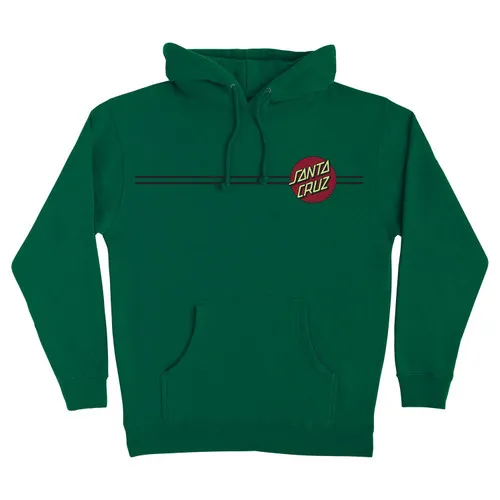 Santa Cruz Skateboards Dark Green/Dark Red Hoodie Pullover - Other Dot Pattern