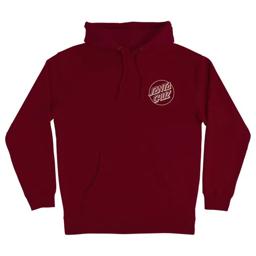 Santa Cruz Skateboards Hoody Opus Dot Pullover Maroon/Tan - Skate Shop Near Me