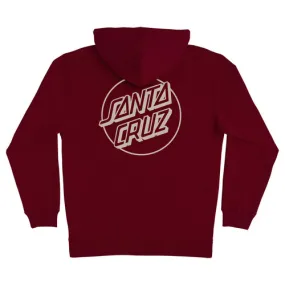 Santa Cruz Skateboards Hoody Opus Dot Pullover Maroon/Tan - Skate Shop Near Me