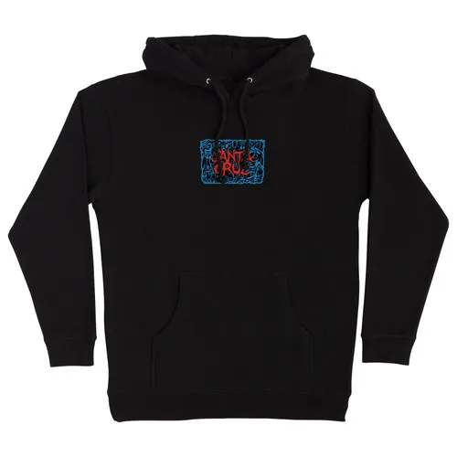 Santa Cruz Skateboards Knox Firepit Dot Faces Black Hoodie Pull over