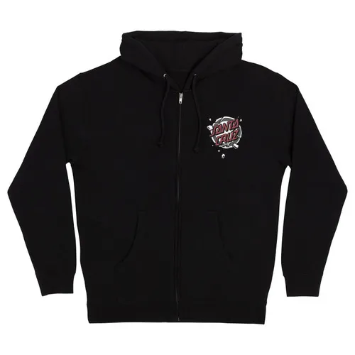 Santa Cruz Skateboards Roskopp Destruct Dot Zip Hoody Black